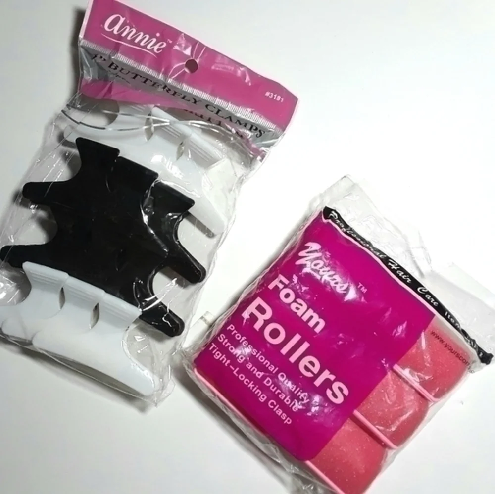 Annie Claw Clips And Vintage Yours Sponge Rollers